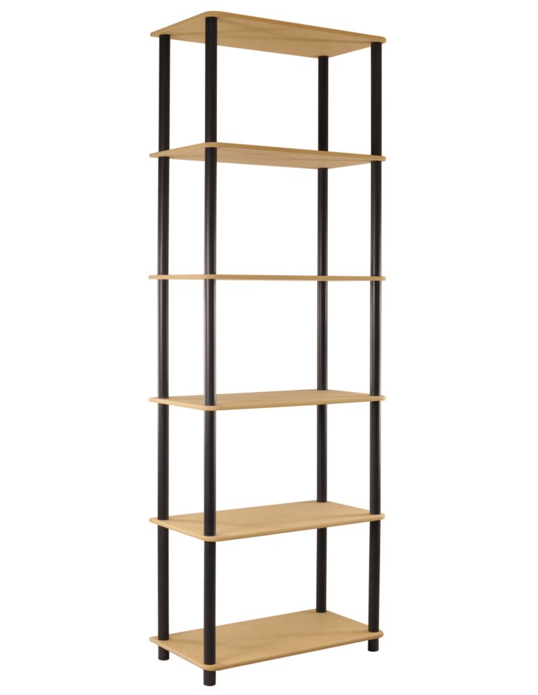 Regały z plastiku- tworzywa - Systemowy Regał Biurowy 175x60x33 cm – DEDAL BLACK-6M_B - product b2b.wamar.biz 9