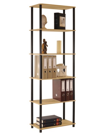 Regały z plastiku- tworzywa - Systemowy Regał Biurowy 175x60x33 cm – DEDAL BLACK-6M_B - product 10