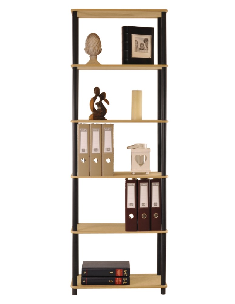 Regały z plastiku- tworzywa - Systemowy Regał Biurowy 175x60x33 cm – DEDAL BLACK-6M_B - product b2b.wamar.biz 11