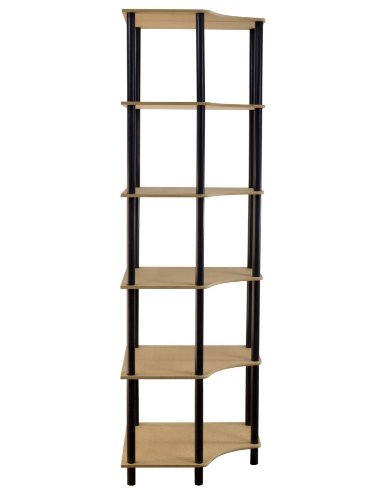 Regały z plastiku- tworzywa - Systemowy Regał Biurowy 175x56x56 cm – DEDAL BLACK-6W_B - product b2b.wamar.biz 3