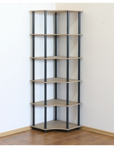 Regały z plastiku- tworzywa - Systemowy Regał Biurowy 175x56x56 cm – DEDAL BLACK-6W_B - product 6