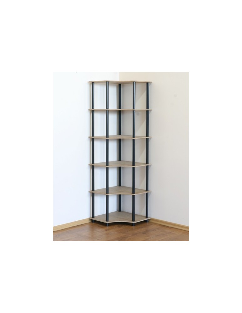 Regały z plastiku- tworzywa - Systemowy Regał Biurowy 175x56x56 cm – DEDAL BLACK-6W_B - product b2b.wamar.biz 6