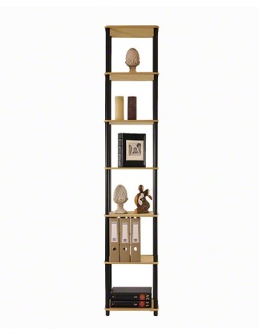 Regały z plastiku- tworzywa - Systemowy Regał Biurowy 210x40x33 cm – DEDAL BLACK-7L_B - product 4