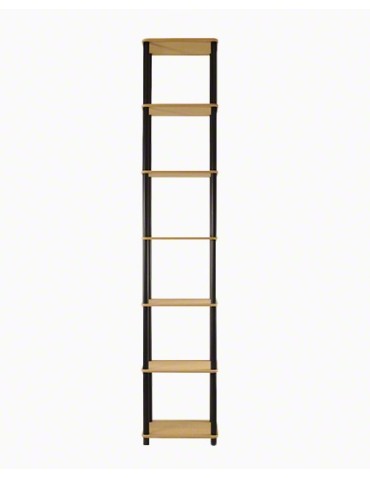 Regały z plastiku- tworzywa - Systemowy Regał Biurowy 210x40x33 cm – DEDAL BLACK-7L_B - product 6