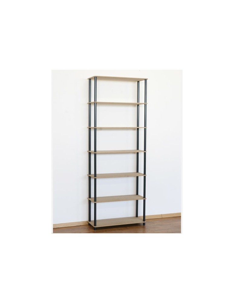 Regały z plastiku- tworzywa - Systemowy Regał Biurowy 210x60x33 cm – DEDAL BLACK-7M_B - product b2b.wamar.biz 2