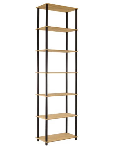 Regały z plastiku- tworzywa - Systemowy Regał Biurowy 210x60x33 cm – DEDAL BLACK-7M_B - product 6