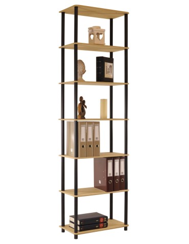 Regały z plastiku- tworzywa - Systemowy Regał Biurowy 210x60x33 cm – DEDAL BLACK-7M_B - product 7