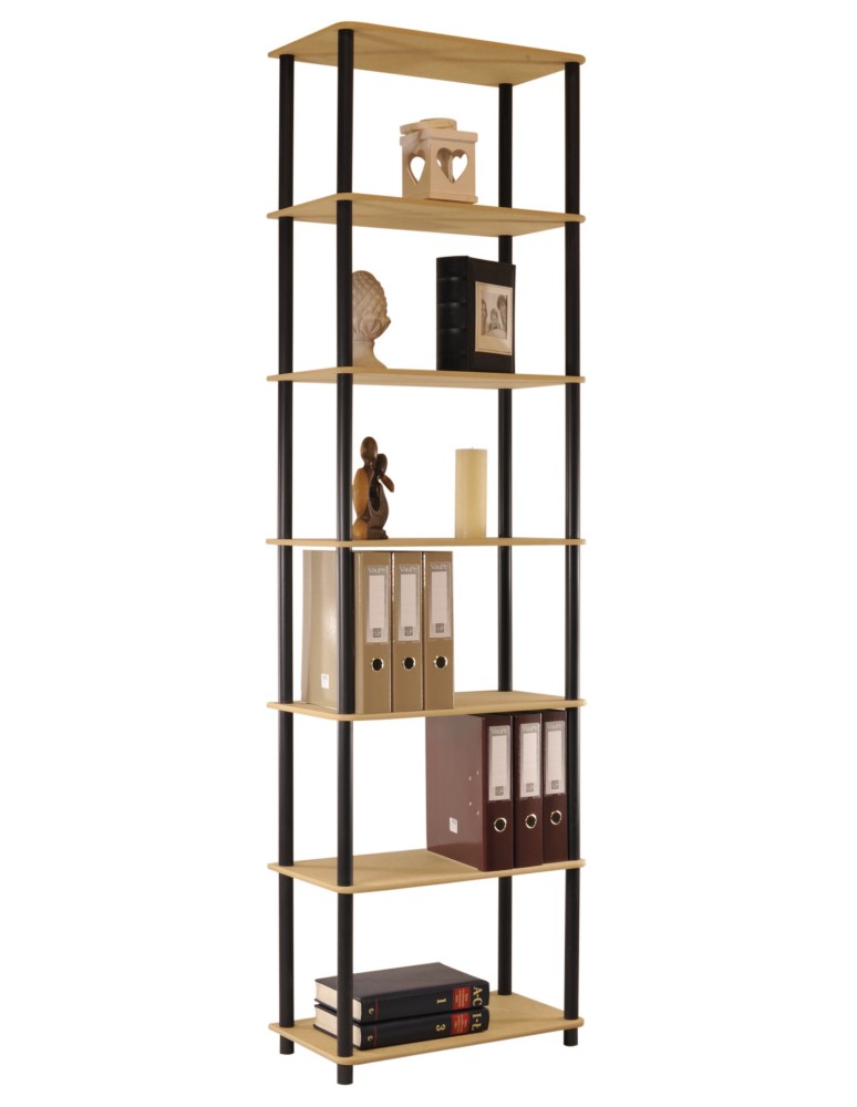 Regały z plastiku- tworzywa - Systemowy Regał Biurowy 210x60x33 cm – DEDAL BLACK-7M_B - produkt b2b.wamar.biz 7