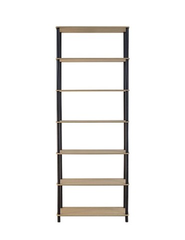 Regały z plastiku- tworzywa - Systemowy Regał Biurowy 210x80x33 cm – DEDAL BLACK-7N_B - product 4