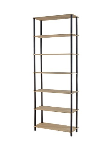 Regały z plastiku- tworzywa - Systemowy Regał Biurowy 210x80x33 cm – DEDAL BLACK-7N_B - product 6