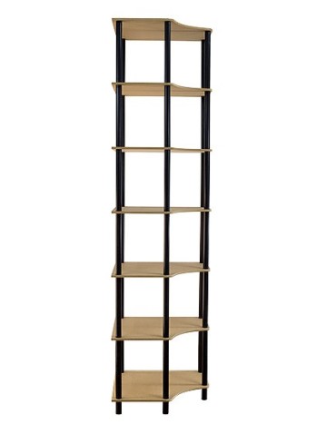 Regały z plastiku- tworzywa - Systemowy Regał Biurowy 210x56x56 cm – DEDAL BLACK-7W_B - product 3