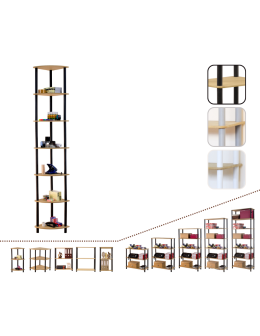 Systemowy Regał Biurowy 210x33x33 cm – DEDAL BLACK-7Z_B