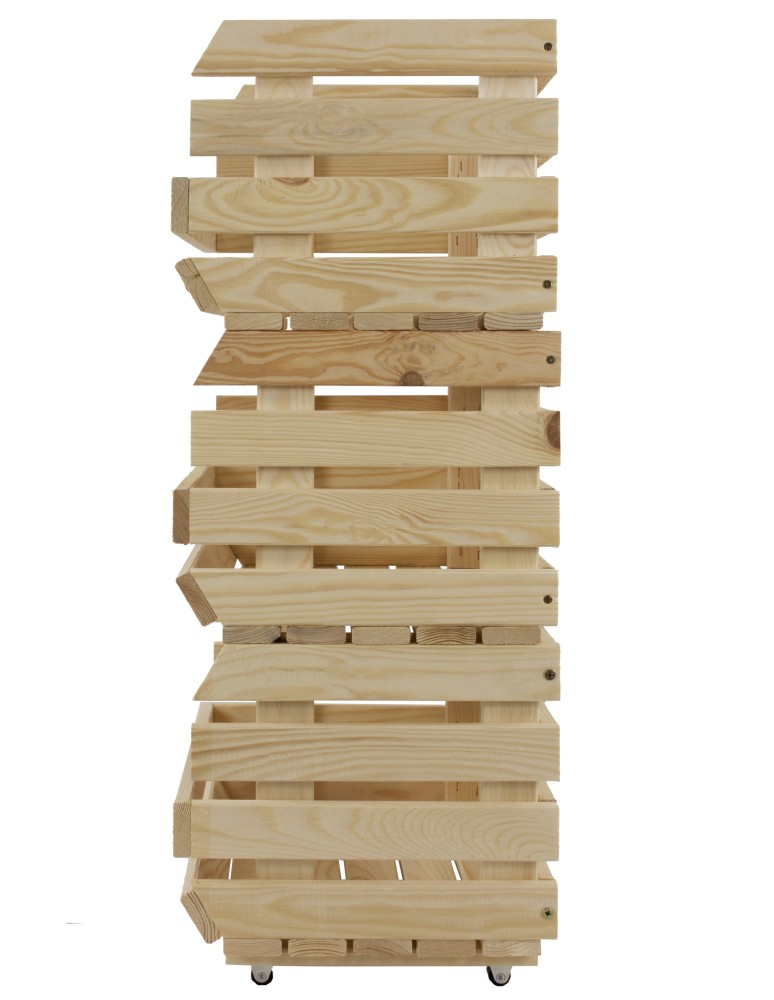 Skrzynie i skrzynki drewniane - Skrzynki na warzywa na kółkach RAWA /szer.37cm - Naturalne - product b2b.wamar.biz 7