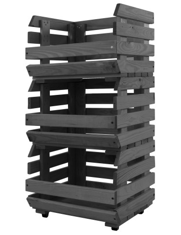 Skrzynki na warzywa na kółkach RAWA /szer.37cm - Szare - product 2