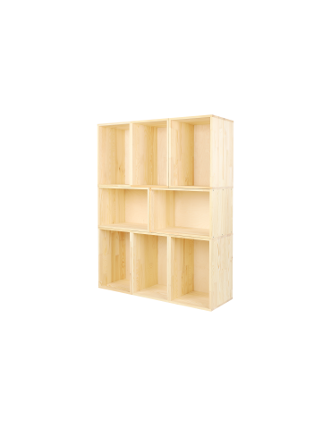 Regały - Drewniany regał skrzynkowy RS6 /45x30x30cm/– Szary - product 6