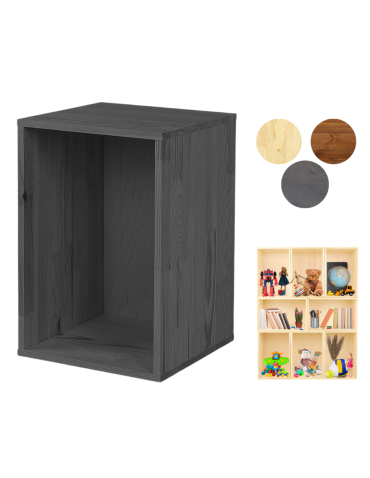 Drewniany regał skrzynkowy RS6 /45x30x30cm/– Szary