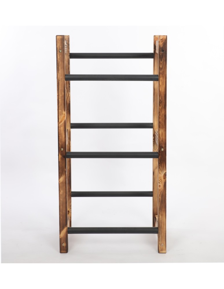 Regały - Stojak na Skrzynki (3szt) 108X53X32cm Opalane Drewno/Czarny Plastik - product b2b.wamar.biz 4