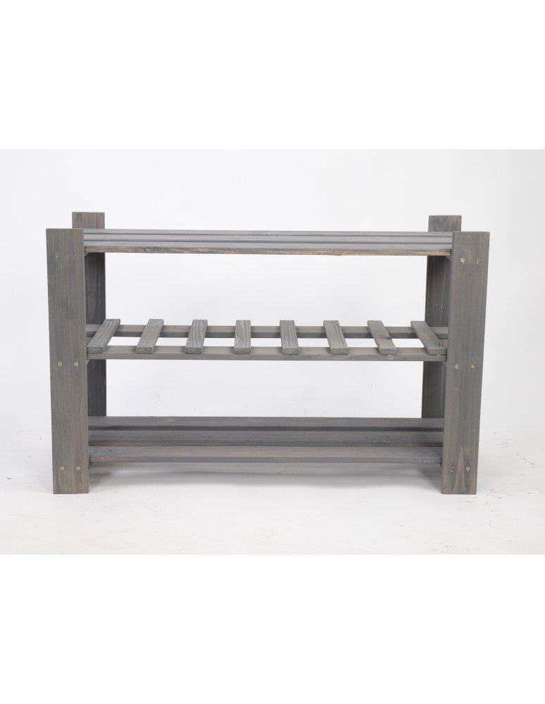 Regały - Regał na książki drewniany B06R 50x80x28 3 półki Szary - product b2b.wamar.biz 5