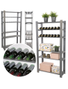 Regał na książki drewniany B17R 150x80x28 7 półek Szary