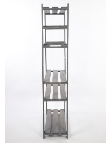 Regały - Regał na książki drewniany B17R 150x80x28 7 półek Szary - product 3