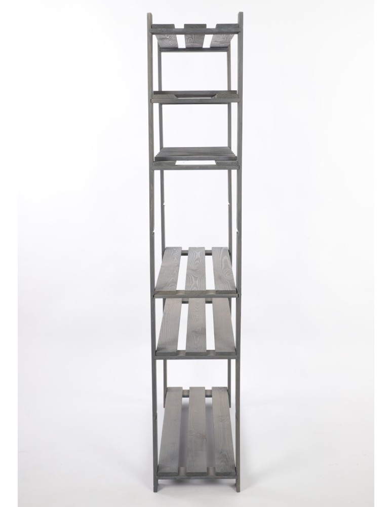 Regały - Regał na książki drewniany B17R 150x80x28 7 półek Szary - product b2b.wamar.biz 3