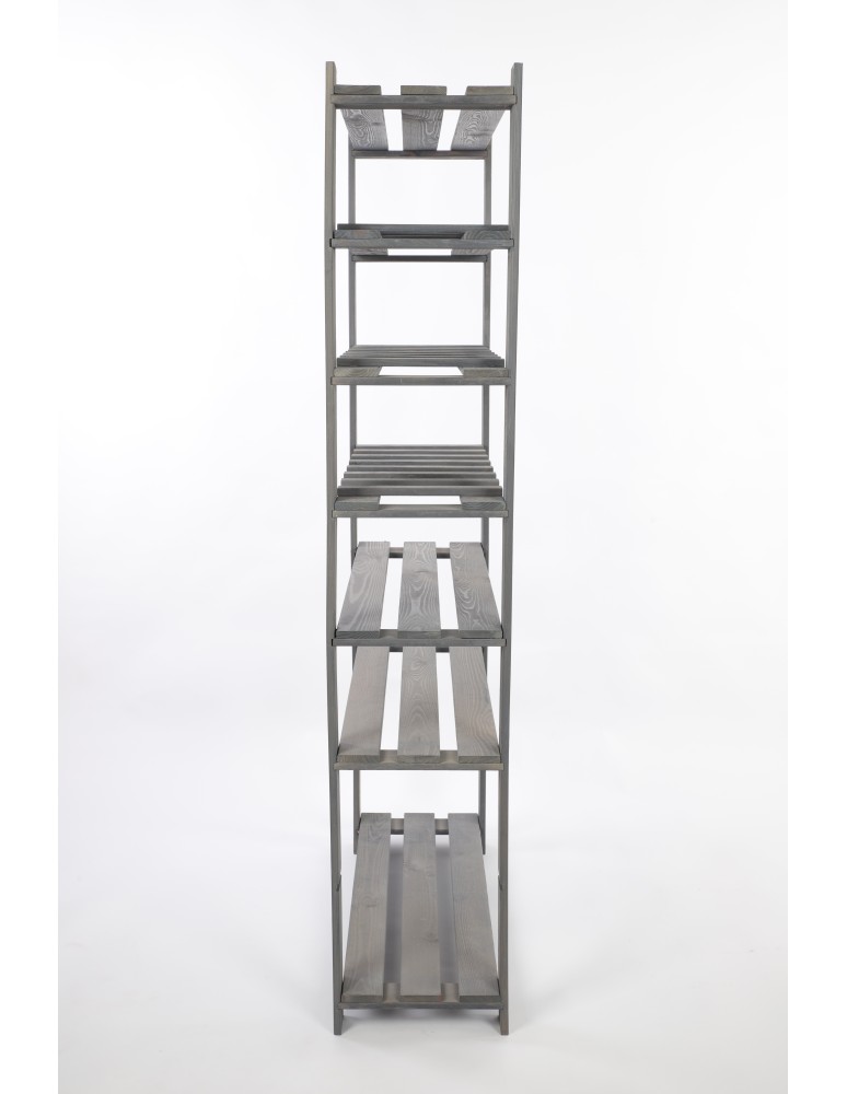 Regały - Regał na książki drewniany B17R 150x80x28 8 półek Szary - product b2b.wamar.biz 2