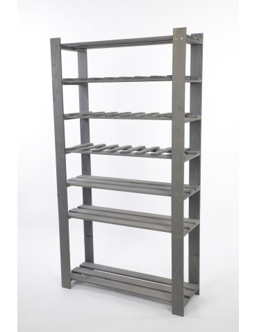 Regały - Regał na książki drewniany B17R 150x80x28 8 półek Szary - product 4