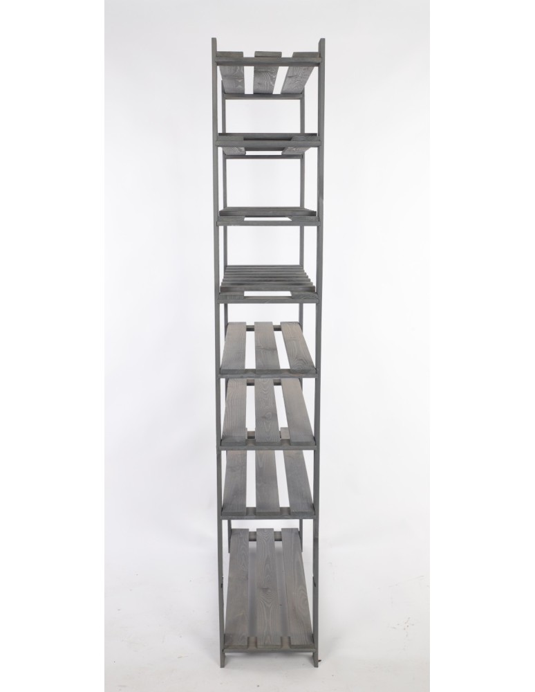 Regały - Regał na książki drewniany B18R 170x80x28 8 półek Szary - product b2b.wamar.biz 2