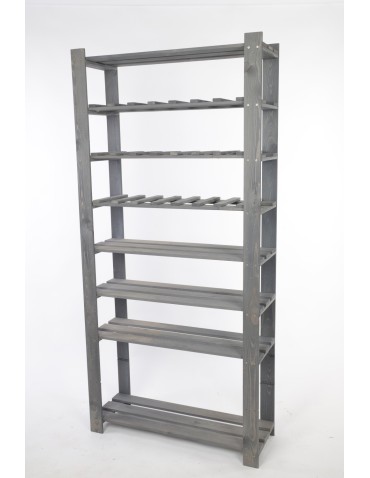 Regały - Regał na książki drewniany B18R 170x80x28 8 półek Szary - product 4