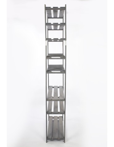 Regał na książki drewniany B27R 200x80x28 8 półek Szary - product 2