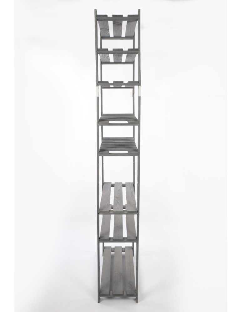 Regały - Regał na książki drewniany B27R 200x80x28 8 półek Szary - product b2b.wamar.biz 2