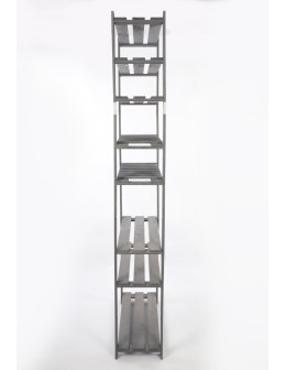 Regał na książki drewniany B27R 200x80x28 8 półek Szary - product 2