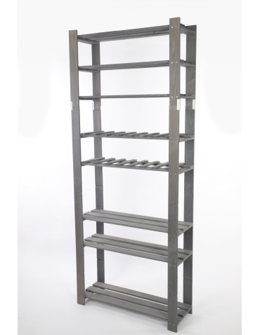 Regały - Regał na książki drewniany B27R 200x80x28 8 półek Szary - product 4