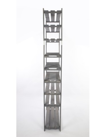 Regał na książki drewniany B27R 200x80x28 9 półek Szary - product 2