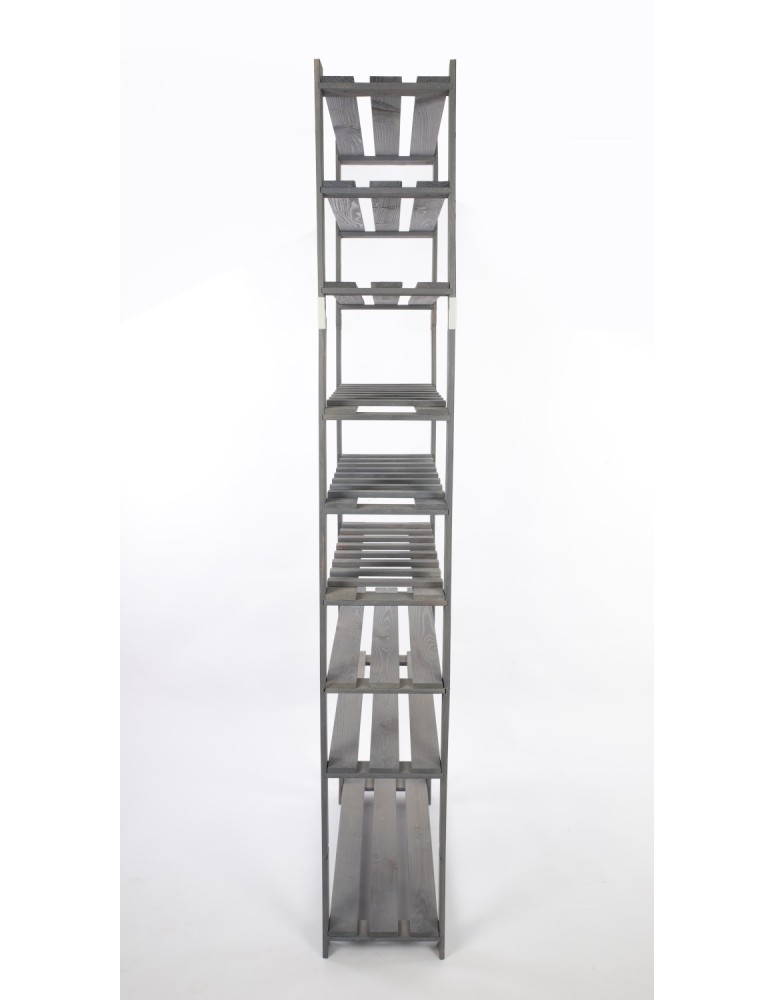 Regały - Regał na książki drewniany B27R 200x80x28 9 półek Szary - produkt b2b.wamar.biz 2