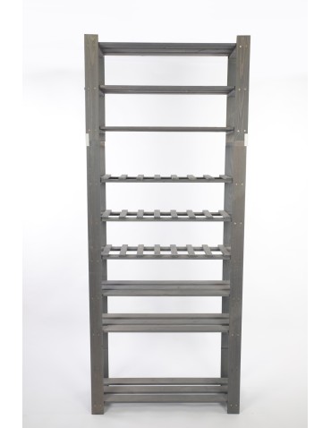 Regały - Regał na książki drewniany B27R 200x80x28 9 półek Szary - produkt 3