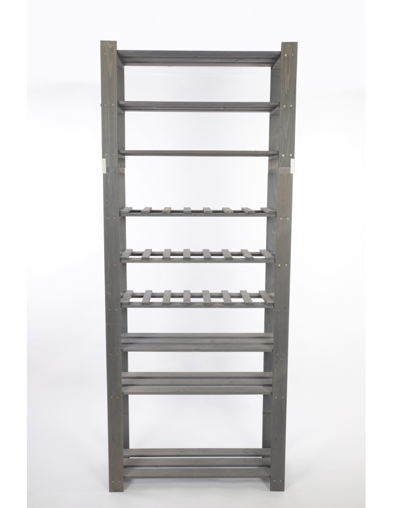 Regały - Regał na książki drewniany B27R 200x80x28 9 półek Szary - produkt b2b.wamar.biz 3