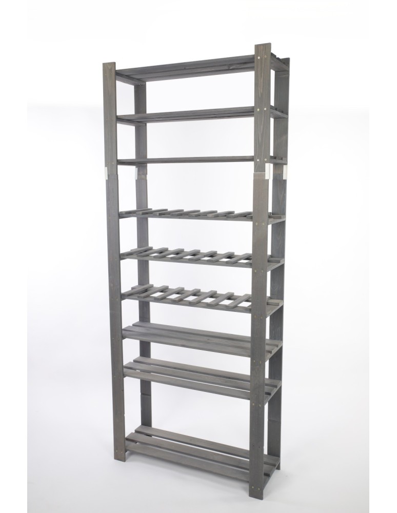 Regały - Regał na książki drewniany B27R 200x80x28 9 półek Szary - produkt b2b.wamar.biz 4