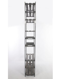 Regał na książki drewniany B28R 220x80x28 9 półek Szary - product 2