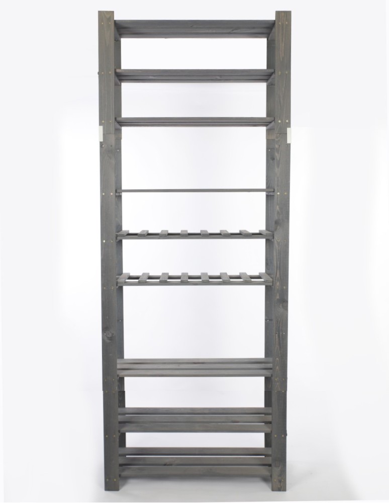 Regały - Regał na książki drewniany B28R 220x80x28 9 półek Szary - product b2b.wamar.biz 3