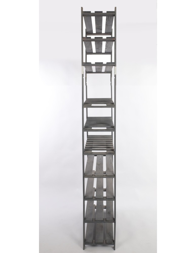 Regały - Regał na książki drewniany B28R 220x80x28 10 półek Szary - product b2b.wamar.biz 2