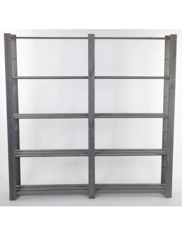 Regały - Regał na książki drewniany B02R 170x170x28 5 półek Szary - product 4