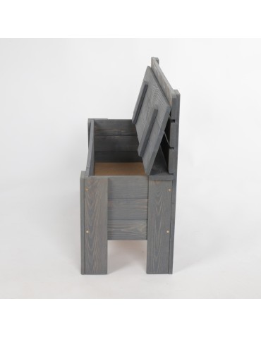 Ławka drewniana ze skrzynią B12L 54x71x29 Szara - produkt 2