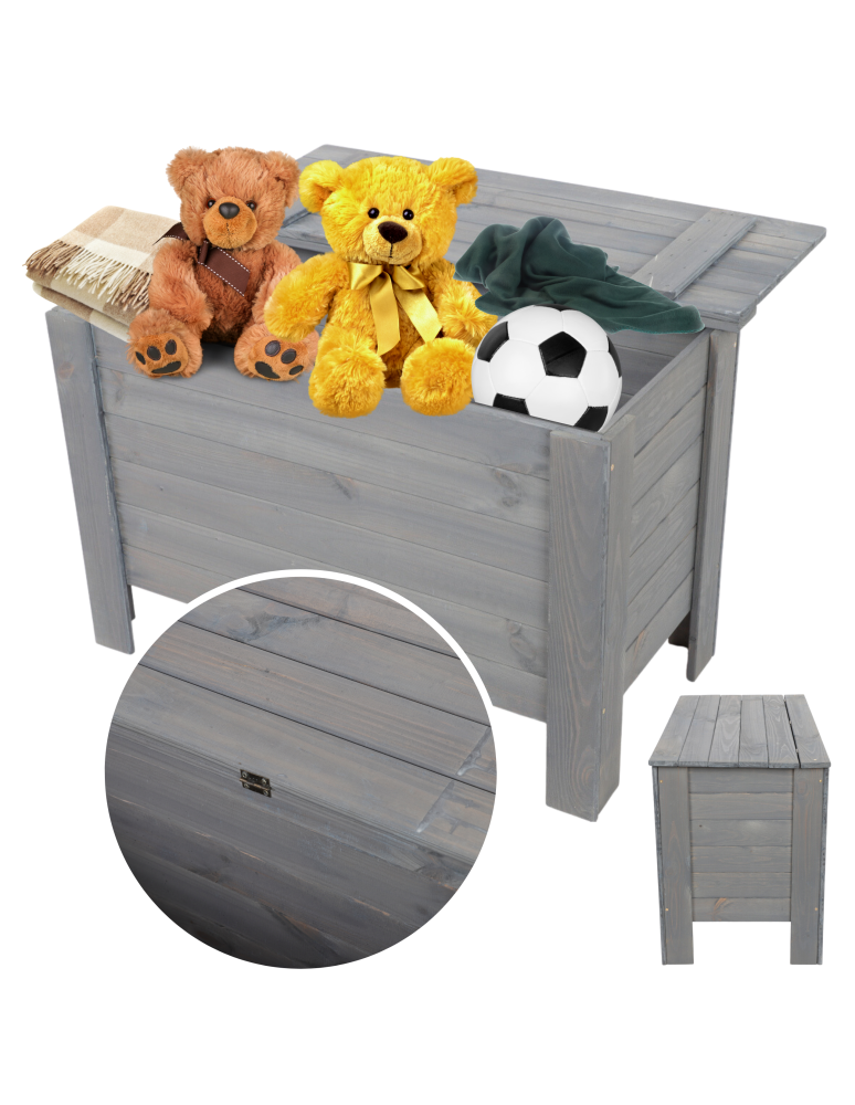 Regały - Skrzynia sosnowa z wiekiem kufer B13L 52x80x40 Szara - product b2b.wamar.biz 1