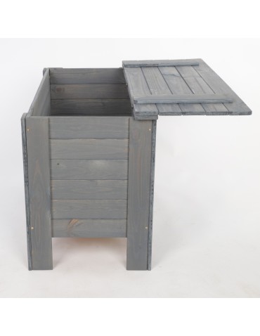 Skrzynia sosnowa z wiekiem kufer B13L 52x80x40 Szara - product 2