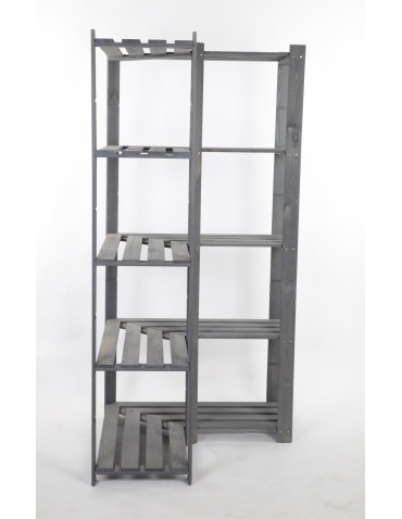 Regały - Narożny Regał na Książki 170x85x85 cm 5 półek/ Szary – B20S - product 4