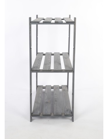 Regały - Regał na książki drewniany B21R 90x80x38 3 półki Szary - product 4