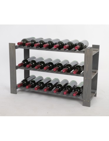 Regał na butelki drewniany B22R 50x80x28 3 półki Szary - product 2