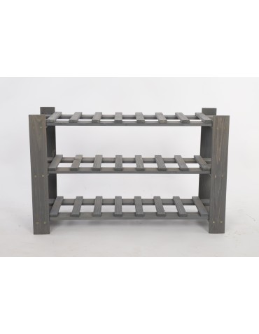 Regały - Regał na butelki drewniany B22R 50x80x28 3 półki Szary - product 4