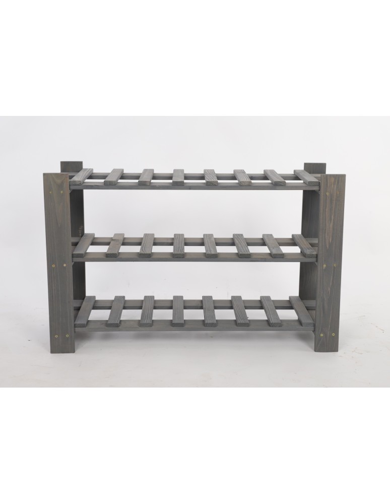 Regały - Regał na butelki drewniany B22R 50x80x28 3 półki Szary - product b2b.wamar.biz 4